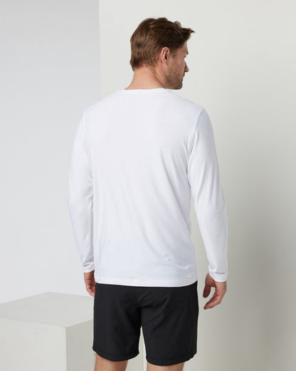 Long Sleeve Strato Tech Tee Men's White Shirt | Vuori discount - US 8056