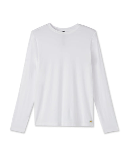 Long Sleeve Strato Tech Tee Men's White Shirt | Vuori discount - US 8056