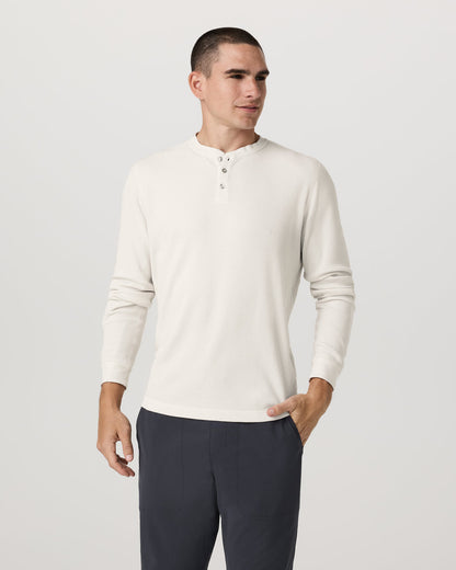 Waffle Henley Men's Marshmallow Henley Top | Vuori outlet - US 6241