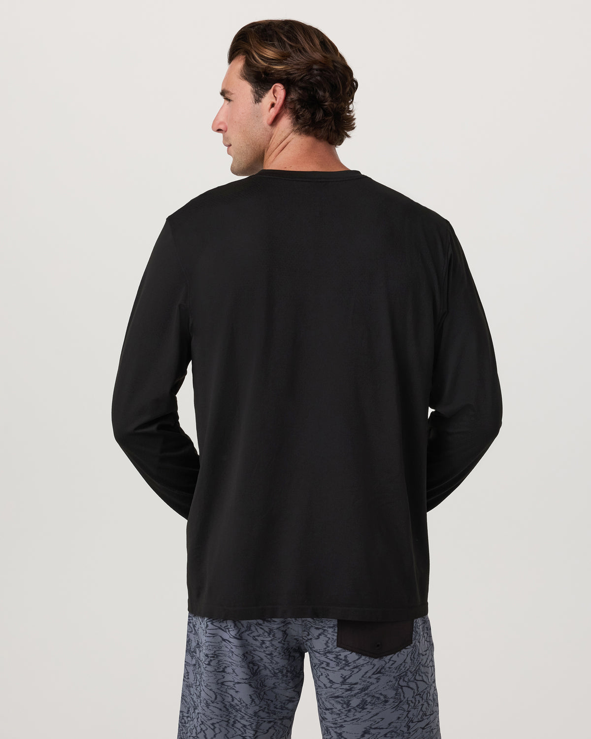 Men's Long Sleeve Clearview Seamless Tee Black | Vuori sale - US 8288
