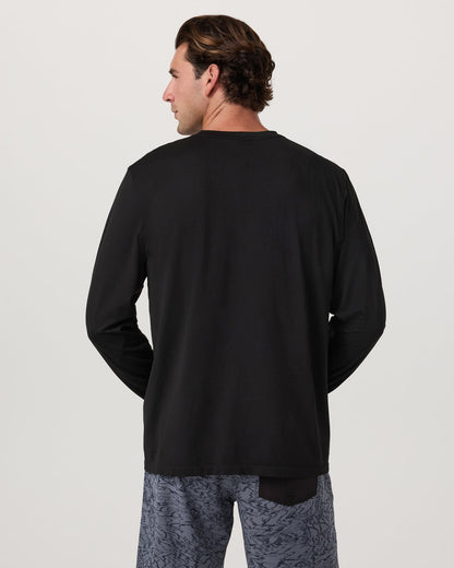 Men's Long Sleeve Clearview Seamless Tee Black | Vuori sale - US 8288