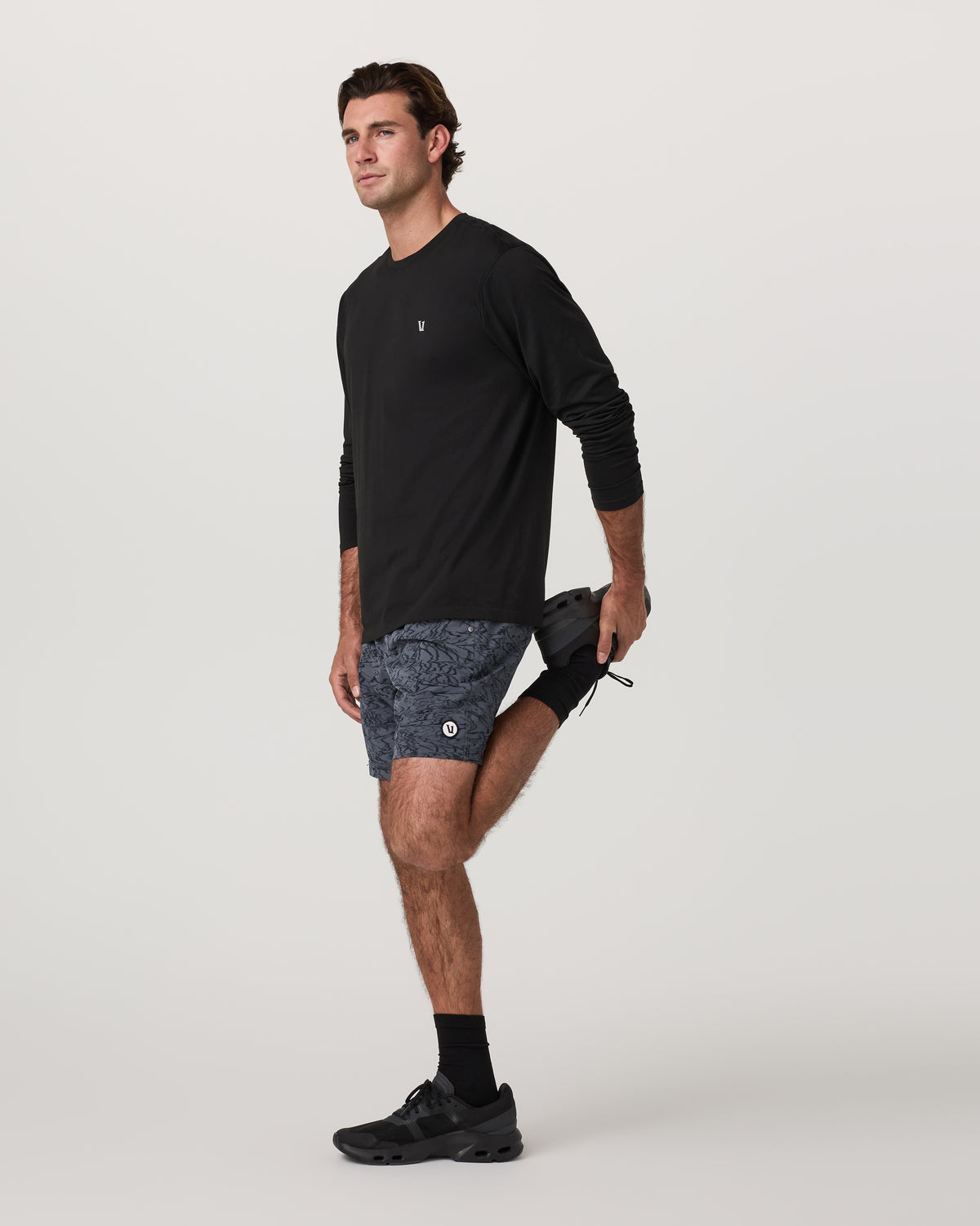 Men's Long Sleeve Clearview Seamless Tee Black | Vuori sale - US 8288