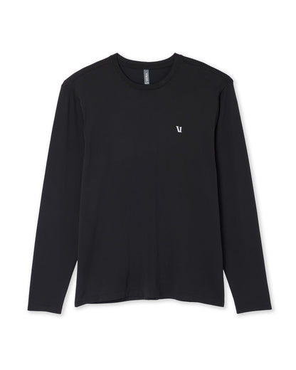Men's Long Sleeve Clearview Seamless Tee Black | Vuori sale - US 8288
