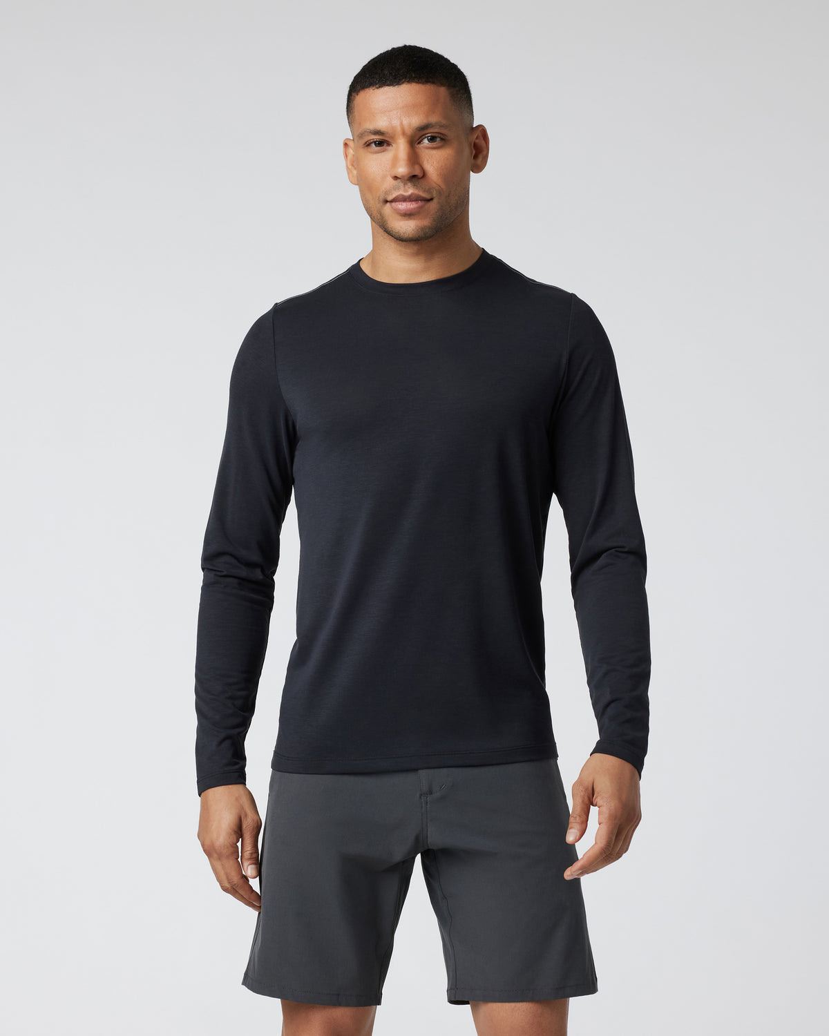 Long Sleeve Current Tech Tee Black T-Shirt | Vuori onsale - US 7875