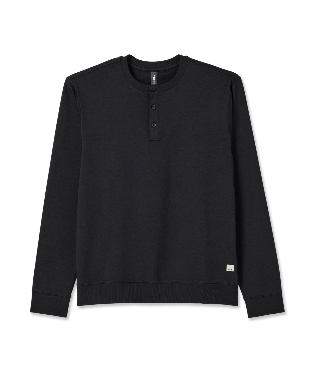 Long Sleeve Coronado Henley - Relaxed Black Heather | Vuori for sale - US 3724