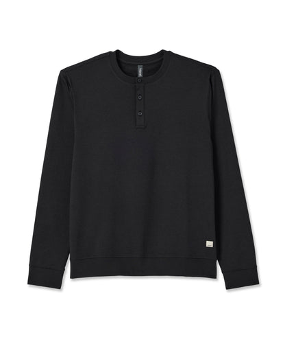 Long Sleeve Coronado Henley - Relaxed Black Heather | Vuori for sale - US 3724