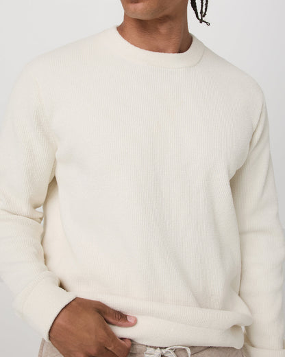 Midweight Rib Sweater Men's Ivory Ribbed Knit Sweater | Vuori online - US 6262