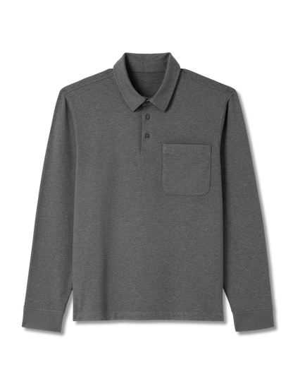 Men's Long Sleeve Coronado Rugby Charcoal Heather | Vuori discount - US 5861