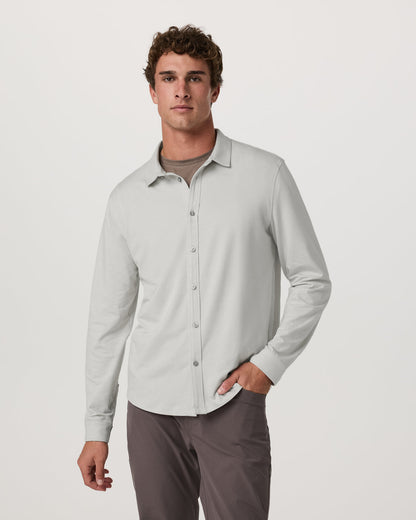 Men's Long Sleeve Ponto Button Down Salt Heather | Vuori outlet - US 7671