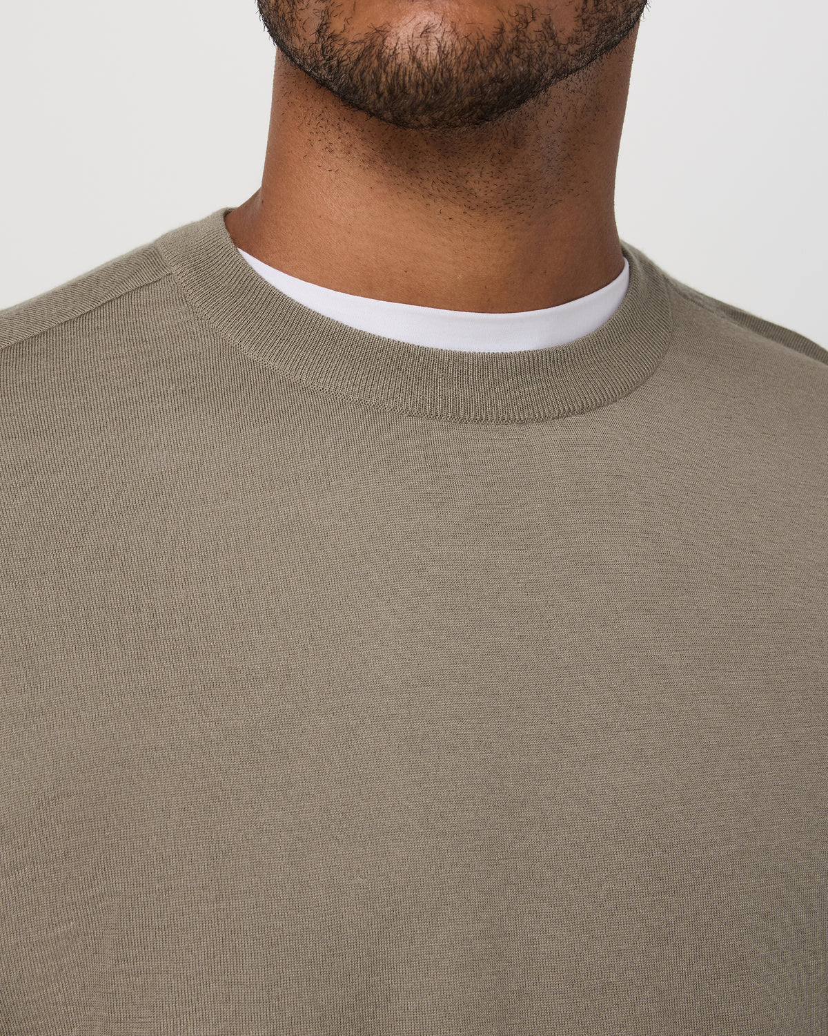 Merino Fine Gauge Wool Sweater Men's Taupe Sweater | Vuori shop - US 1633