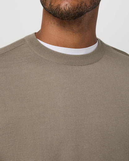 Merino Fine Gauge Wool Sweater Men's Taupe Sweater | Vuori shop - US 1633