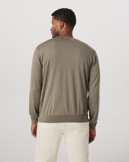 Merino Fine Gauge Wool Sweater Men's Taupe Sweater | Vuori shop - US 1633