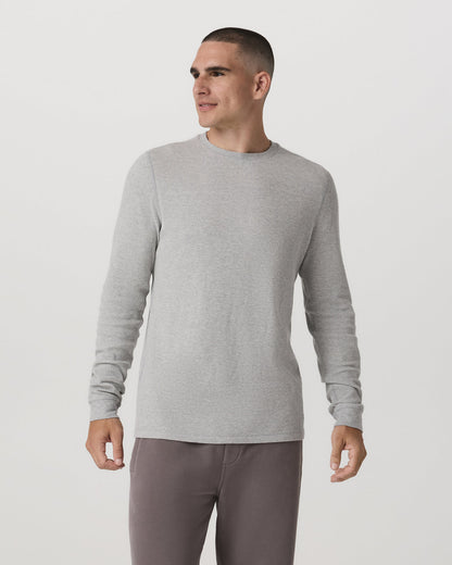 Waffle Crew Men's Light Grey Thermal Shirt | Vuori online - US 9984
