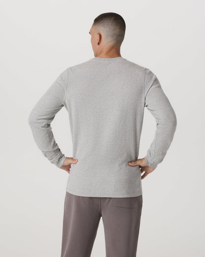 Waffle Crew Men's Light Grey Thermal Shirt | Vuori online - US 9984