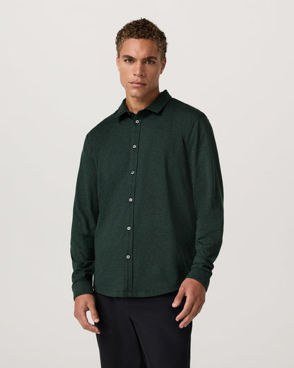 Men's Long Sleeve Ponto Button Down Evergreen Heather | Vuori outlet - US 4671