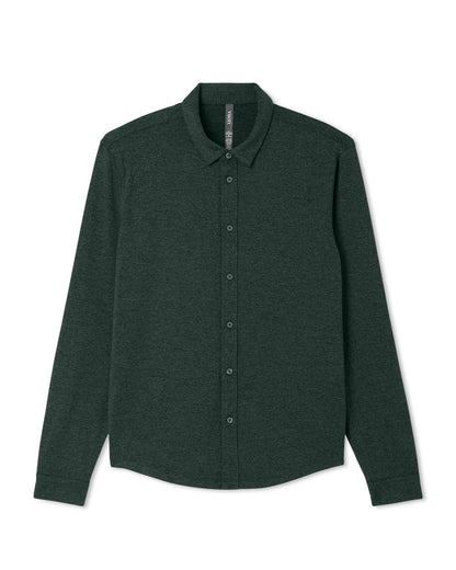 Men's Long Sleeve Ponto Button Down Evergreen Heather | Vuori outlet - US 4671