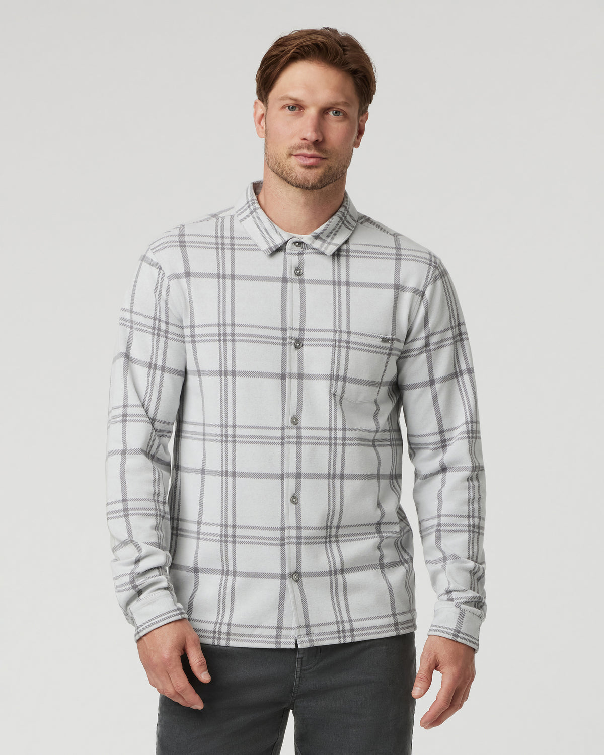 Seaview Plaid Buttondown Shirt Frost Grey | Vuori shop - US 9313