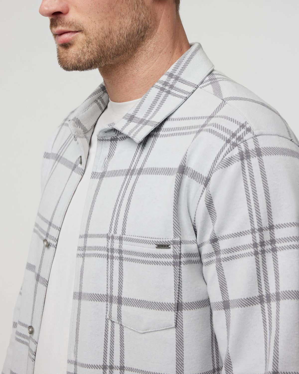 Seaview Plaid Buttondown Shirt Frost Grey | Vuori shop - US 9313