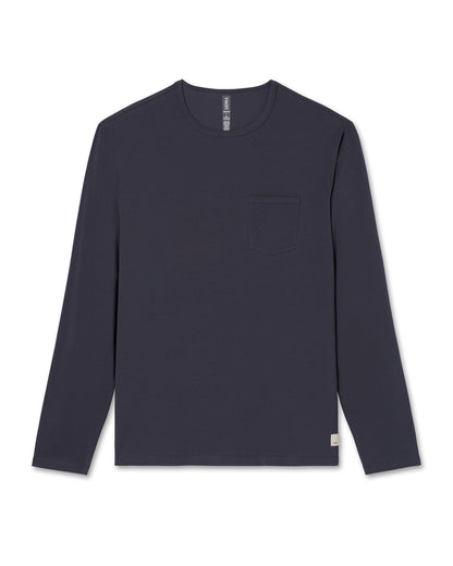 Long Sleeve Men's Feather Tee Navy | Vuori for sale - US 8777