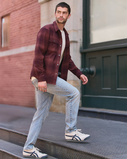 Long Sleeve Flannel Button Down Men's Raisin Shirt | Vuori online - US 2998