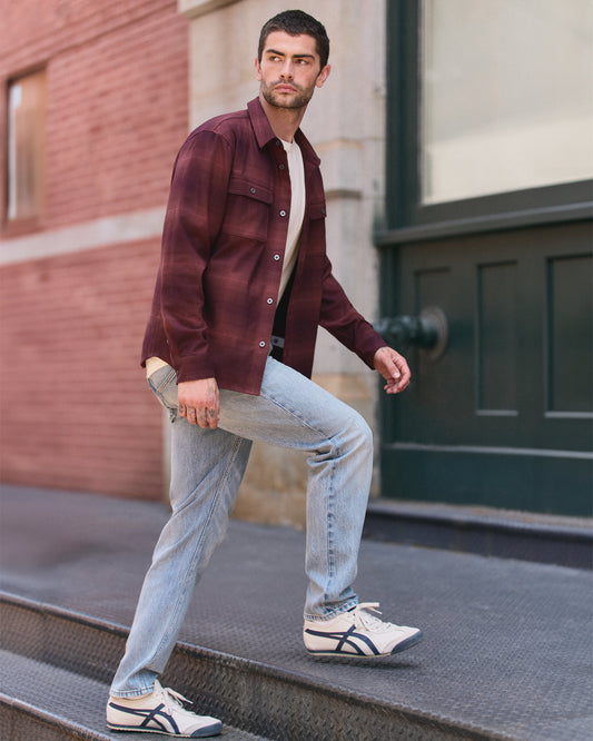 Long Sleeve Flannel Button Down Men's Raisin Shirt | Vuori online - US 2998