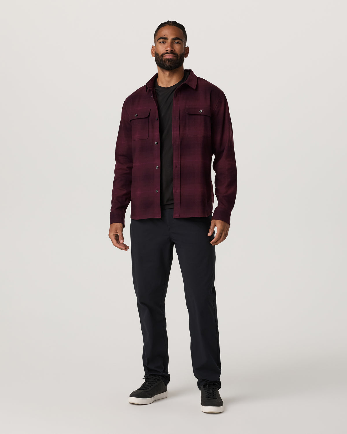 Long Sleeve Flannel Button Down Men's Raisin Shirt | Vuori online - US 2998