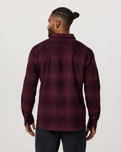 Long Sleeve Flannel Button Down Men's Raisin Shirt | Vuori online - US 2998
