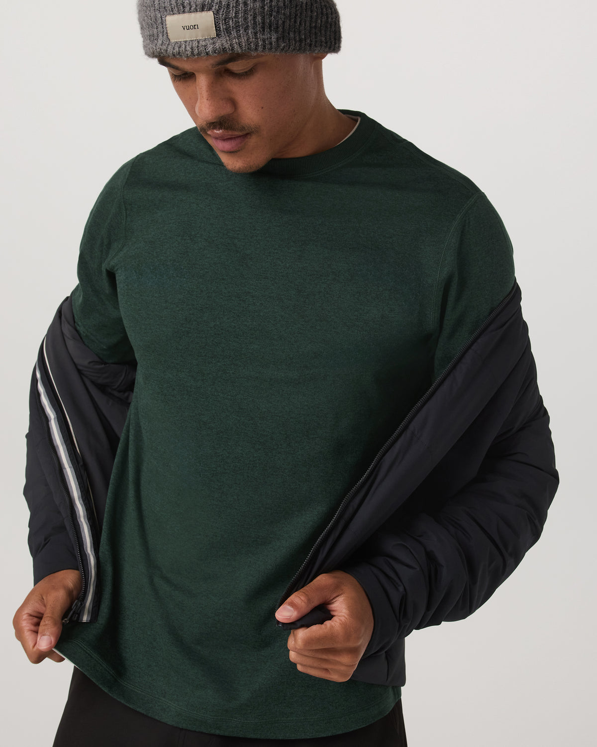 Long Sleeve Ponto Performance Tee Evergreen Heather | Vuori discount - US 6539