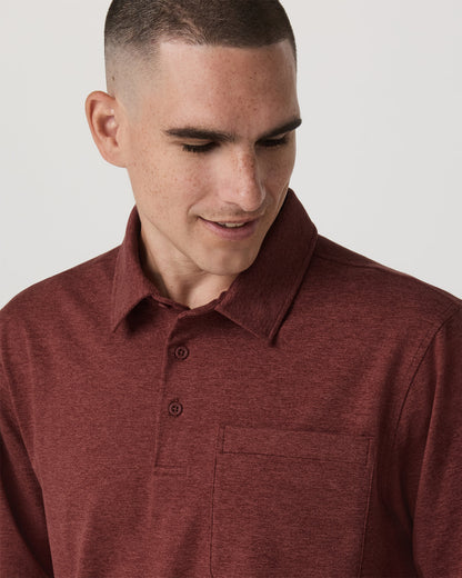 Men's Long Sleeve Coronado Rugby Spiced Apple Heather | Vuori outlet - US 1517