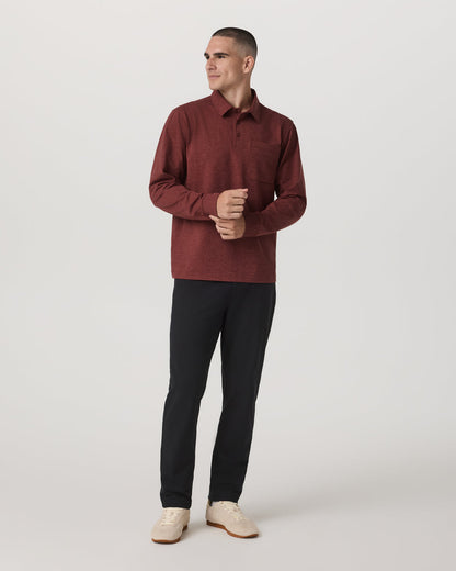 Men's Long Sleeve Coronado Rugby Spiced Apple Heather | Vuori outlet - US 1517