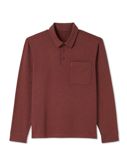 Men's Long Sleeve Coronado Rugby Spiced Apple Heather | Vuori outlet - US 1517