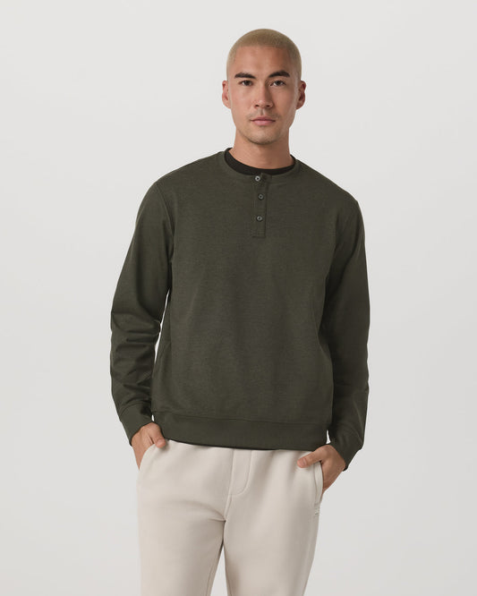 Long Sleeve Coronado Henley - Relaxed Oregano Heather | Vuori sale - US 3798