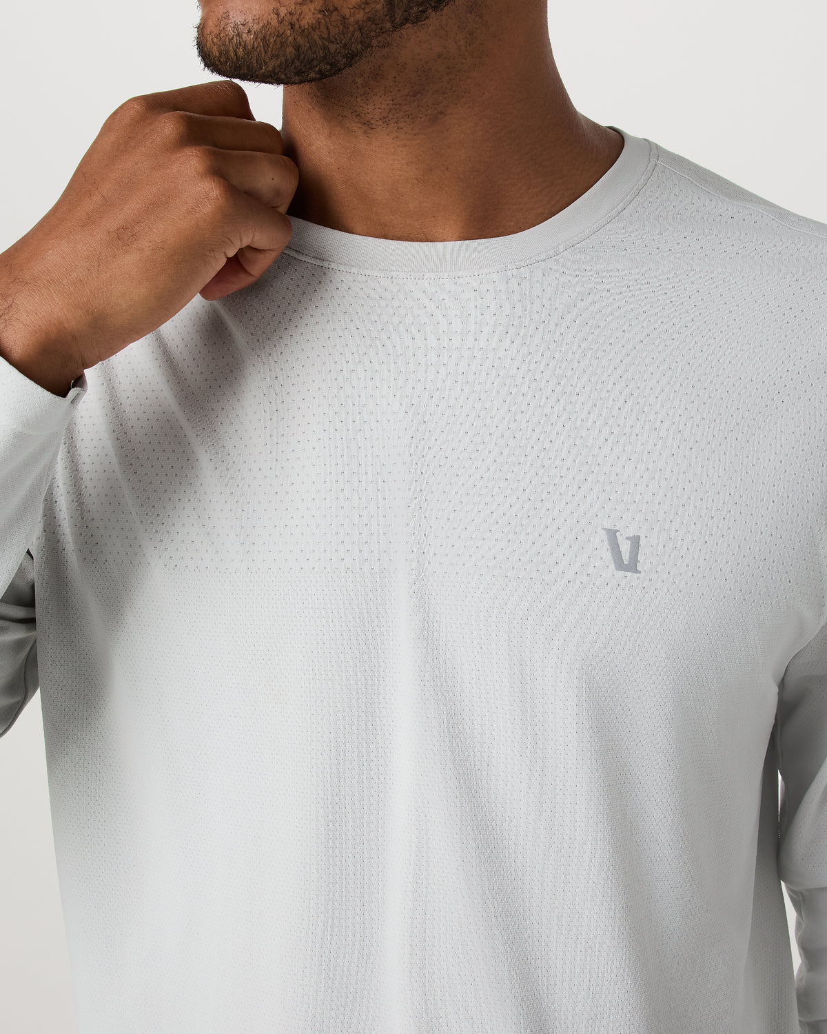 Men's Long Sleeve Clearview Seamless Tee Frost Grey Shirt | Vuori onsale - US 1118