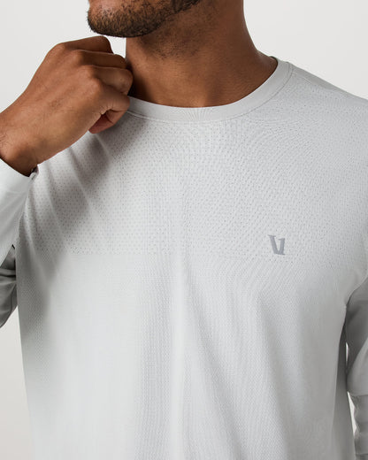 Men's Long Sleeve Clearview Seamless Tee Frost Grey Shirt | Vuori onsale - US 1118