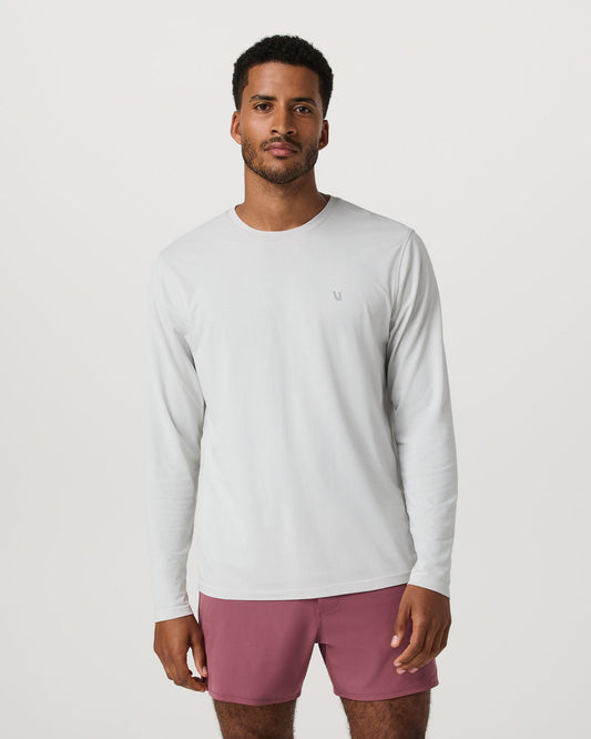 Men's Long Sleeve Clearview Seamless Tee Frost Grey Shirt | Vuori onsale - US 1118