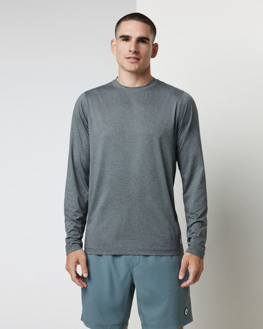 Long Sleeve Tradewind Performance Tee 2.0 Heather Grey | Vuori online - US 8943
