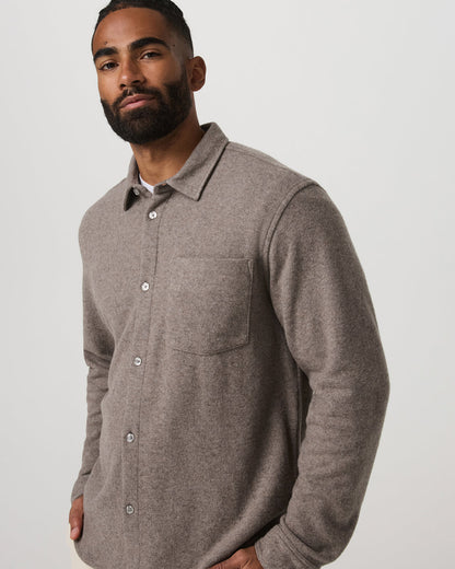 Long Sleeve Altitude Wool Shirt - Relaxed Phantom Grey | Vuori discount - US 1172