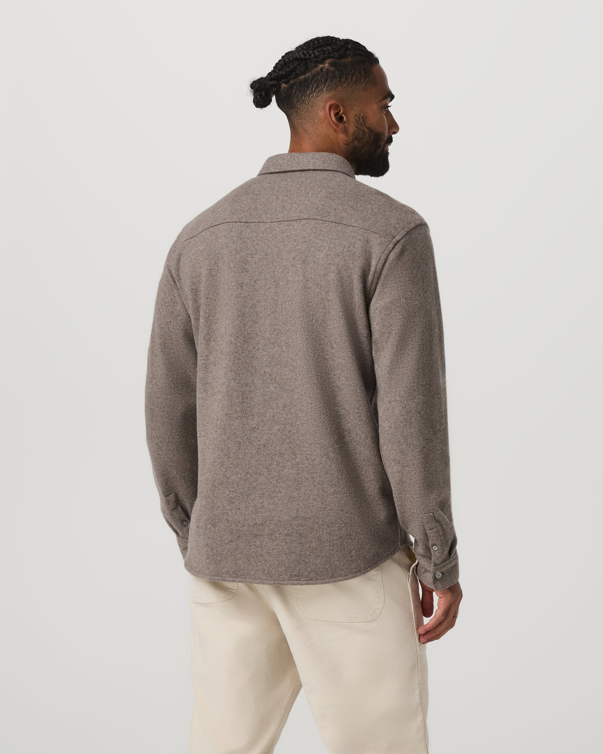 Long Sleeve Altitude Wool Shirt - Relaxed Phantom Grey | Vuori discount - US 1172