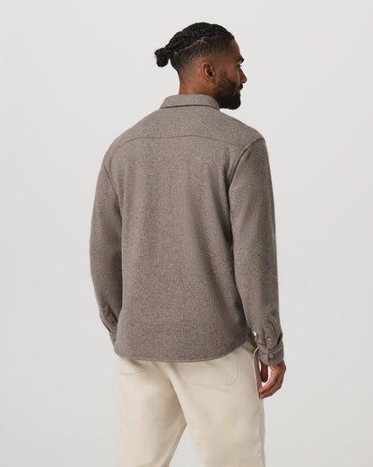 Long Sleeve Altitude Wool Shirt - Relaxed Phantom Grey | Vuori discount - US 1172
