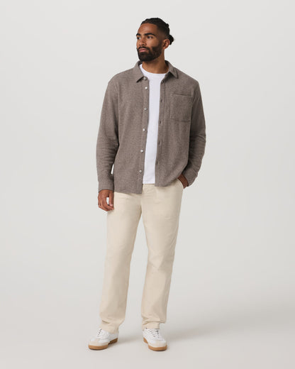Long Sleeve Altitude Wool Shirt - Relaxed Phantom Grey | Vuori discount - US 1172