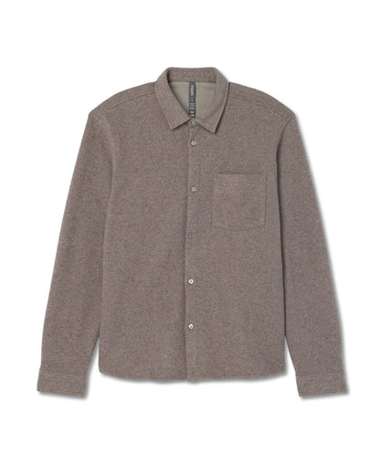 Long Sleeve Altitude Wool Shirt - Relaxed Phantom Grey | Vuori discount - US 1172