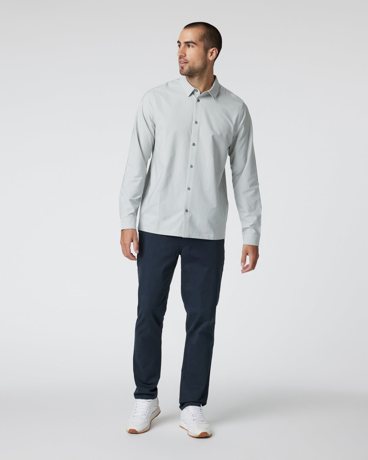 Long Sleeve Manhattan Button Down Sky Grey | Vuori shop - US 2260
