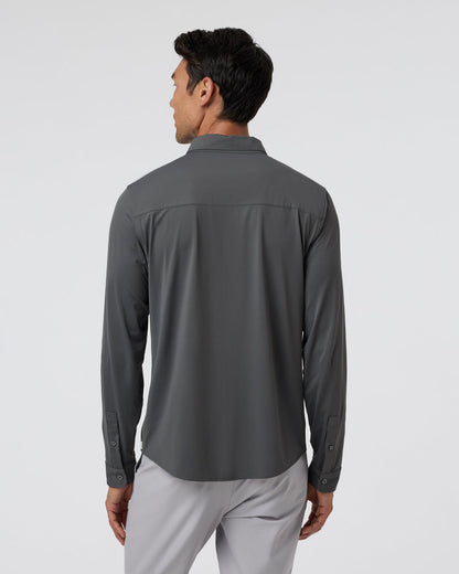 Long Sleeve TravelLite Button Down Dark Pewter | Vuori sale - US 5332