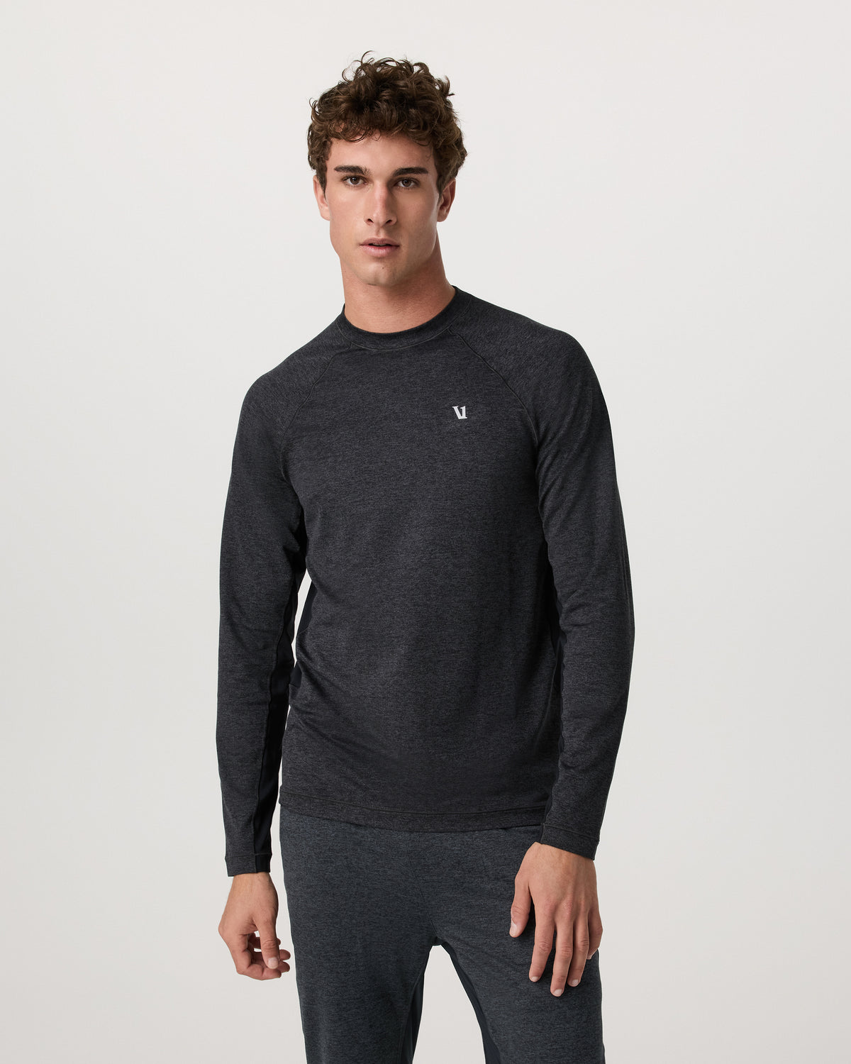 Long Sleeve Ponto Hybrid Baselayer Charcoal Heather | Vuori for sale - US 6066