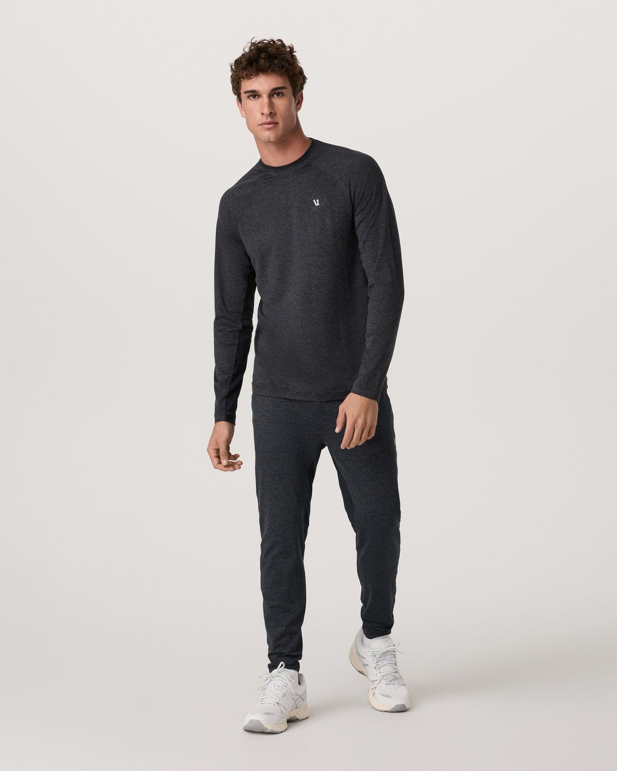 Long Sleeve Ponto Hybrid Baselayer Charcoal Heather | Vuori for sale - US 6066