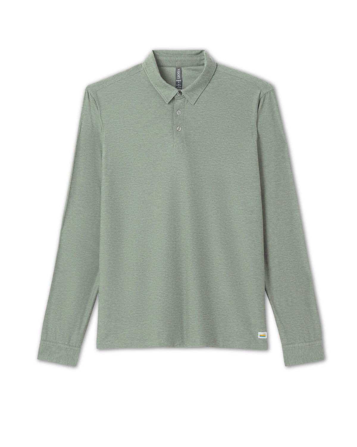 Long Sleeve Strato Tech Polo Men's Thyme Heather Shirt | Vuori online - US 8734