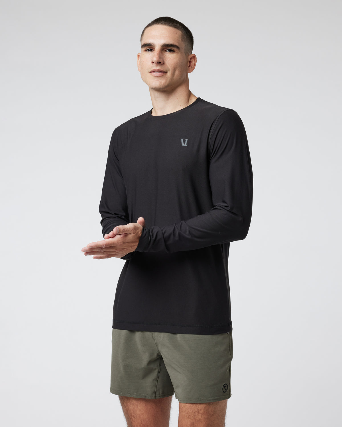 Long Sleeve Strato Graphic Tee Black Workout Tee | Vuori discount - US 1355