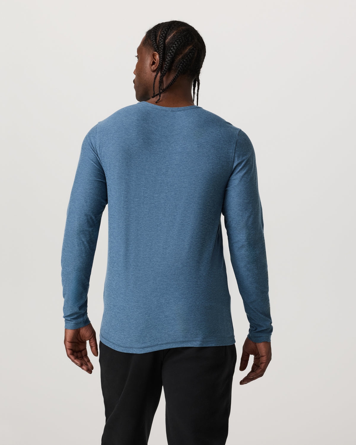 Men's Long Sleeve Strato Tech Tee Pool Blue Heather | Vuori outlet - US 8751