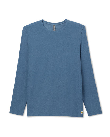 Men's Long Sleeve Strato Tech Tee Pool Blue Heather | Vuori outlet - US 8751