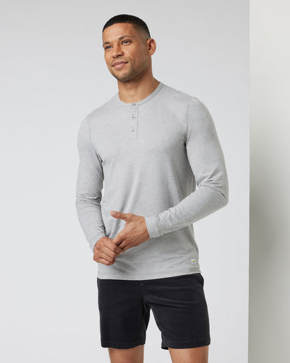 Long-Sleeve Ease Performance Henley Light Heather Grey | Vuori shop - US 5961